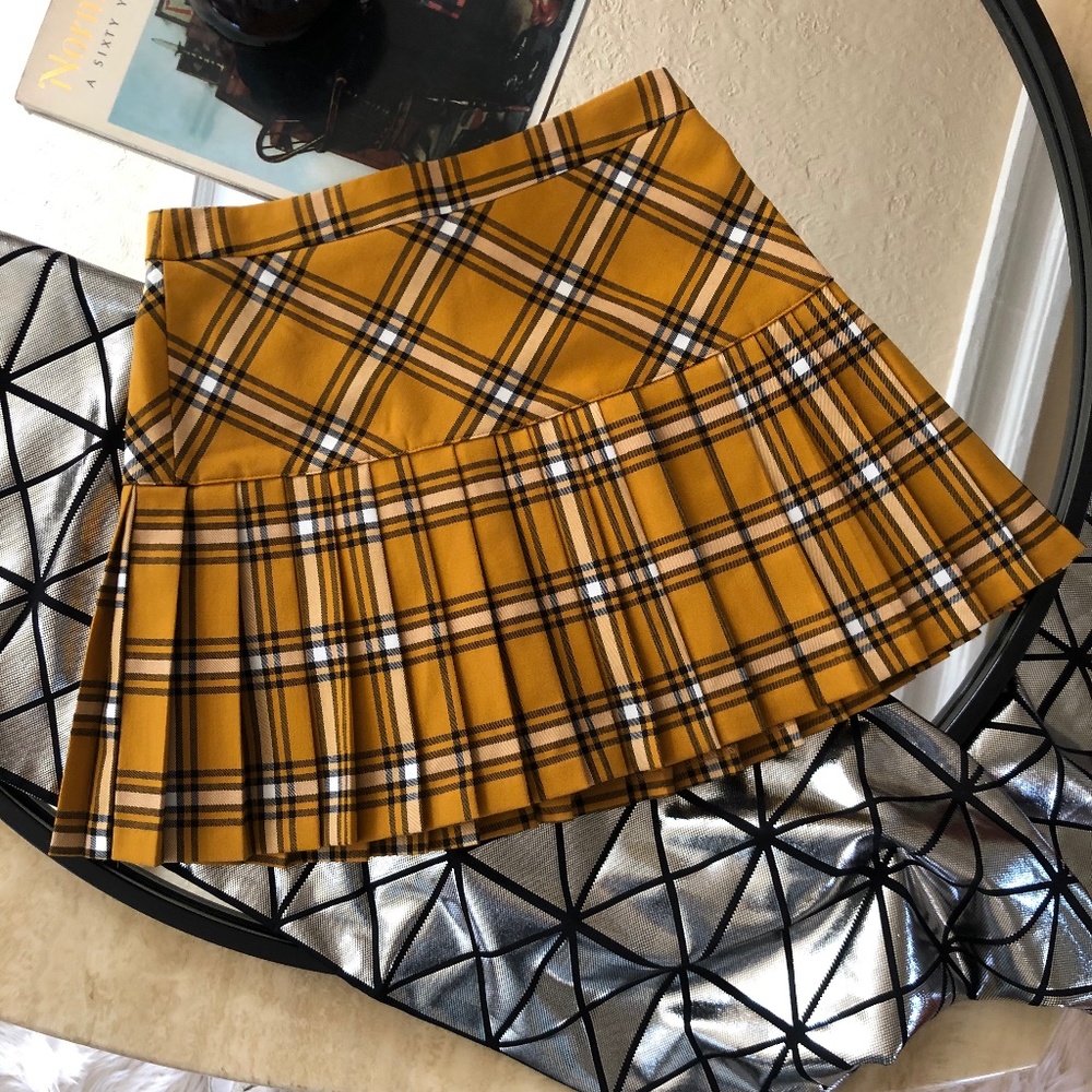 yellow plaid clueless skirt